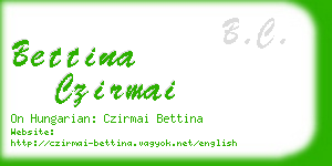 bettina czirmai business card